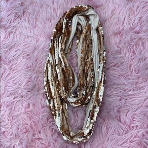 Express rose gold sequin scarf